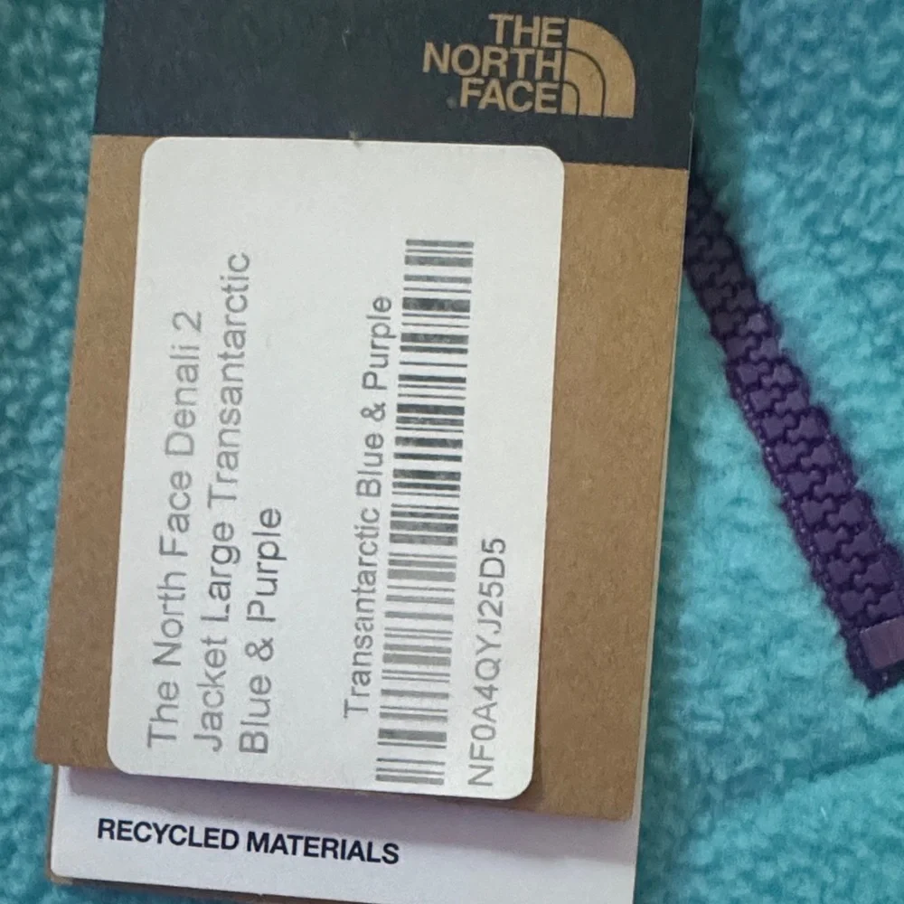 The North Face Purple and Teal Fleece Jacket - Picture 3 of 7